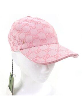 Gucci GG Logo Canvas Baseball Cap Pink Handbag
